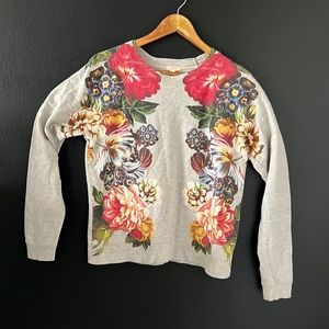 J. Crew Colorful Floral Sweatshirt